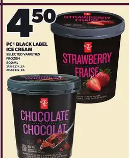 Loblaws PC BLACK LABEL ICE CREAM, 500 ML offer