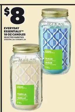 Loblaws EVERYDAY ESSENTIALS 18 OZ CANDLES offer