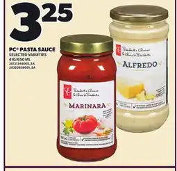 Loblaws PC PASTA SAUCE, 410/650 ML offer