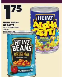Loblaws HEINZ BEANS OR PASTA, 398 ML offer
