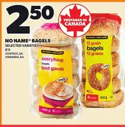 Loblaws NO NAME BAGELS, 6'S offer