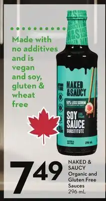 Sobeys NAKED & SAUCY Organic and Gluten Free Sauces offer