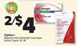 PharmaChoice Option+ Regular, Extra Strength Lozenges offer