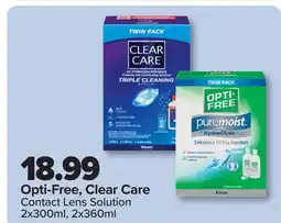PharmaChoice Opti-Free, Clear Care Contact Lens Solution offer