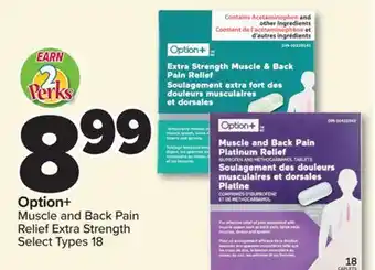 PharmaChoice Option+ Muscle and Back Pain Relief offer