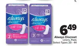 PharmaChoice Always Discreet Liners, Pads offer