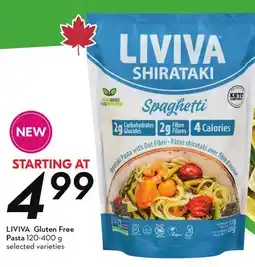 Sobeys LIVIVA Gluten Free Pasta offer