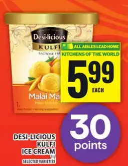 Food Basics DESI-LICIOUS KULFI ICE CREAM offer