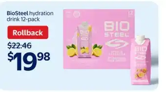 Walmart BioSteel hydration drink 12-pack offer