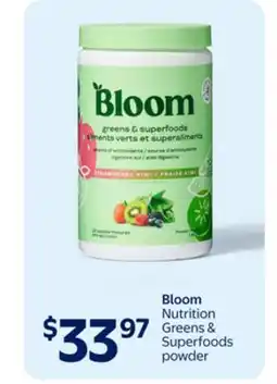 Walmart Bloom Nutrition Greens & Superfoods powder offer