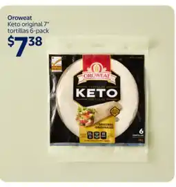 Walmart Oroweat Keto original 7 tortillas 6-pack offer