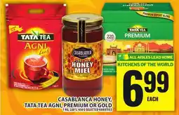 Food Basics CASABLANCA HONEY, TATA TEA AGNI, PREMIUM OR GOLD offer