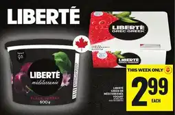 Food Basics LIBERTÉ GREEK OR MÉDITERRANÉE YOGURT offer