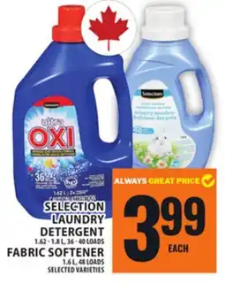 Food Basics SELECTION LAUNDRY DETERGENT OR FABRIC SOFTENER offer