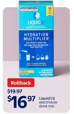 Walmart Liquid I.V. electrolyte drink mix offer