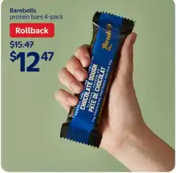 Walmart Barebells protein bars 4-pack offer