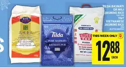 Food Basics TILDA BASMATI OR MILI JASMINE RICE, Y&Y VIETNAMESE JASMINE RICE offer