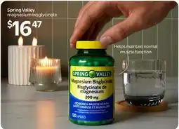 Walmart Spring Valley magnesium bisglycinate offer