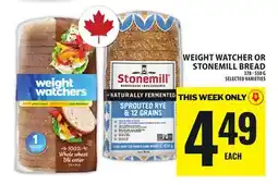 Food Basics WEIGHT WATCHER OR STONEMILL BREAD offer