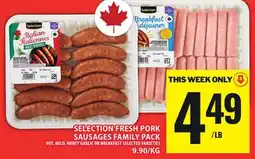 Food Basics SELECTION FRESH PORK SAUSAGES FAMILY PACK offer
