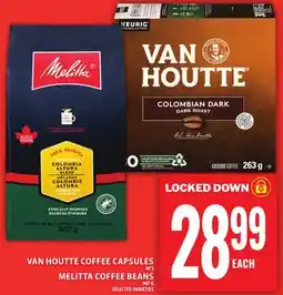 Food Basics VAN HOUTTE COFFEE CAPSULES OR MELITTA COFFEE BEANS offer