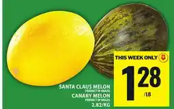Food Basics SANTA CLAUS MELON OR CANARY MELON offer