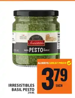 Food Basics IRRESISTIBLES BASIL PESTO offer