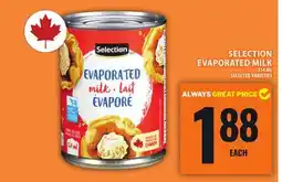 Food Basics SELECTION EVAPORATED MILK offer
