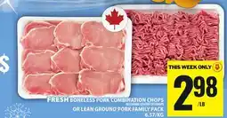 Food Basics FRESH BONELESS PORK COMBINATION CHOPS offer