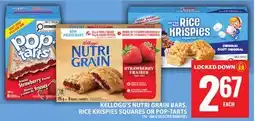 Food Basics KELLOGG'S NUTRI GRAIN BARS, RICE KRISPIES SQUARES OR POP-TARTS offer