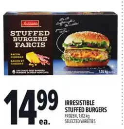 Metro IRRESISTIBLE STUFFED BURGERS offer