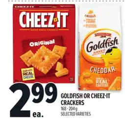 Metro GOLDFISH OR CHEEZ-IT CRACKERS offer