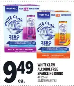 Metro WHITE CLAW ALCOHOL FREE SPARKLING DRINK offer