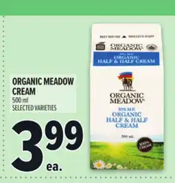Metro ORGANIC MEADOW CREAM offer