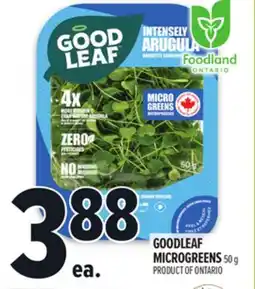 Metro GOODLEAF MICROGREENS offer
