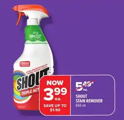 Metro SHOUT STAIN REMOVER offer