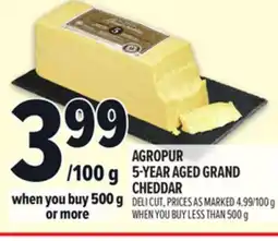 Metro AGROPUR 5-YEAR AGED GRAND CHEDDAR offer