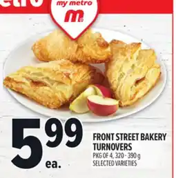 Metro FRONT STREET BAKERY TURNOVERS offer