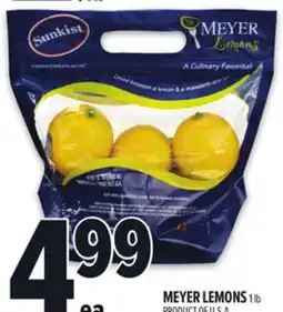 Metro SUNKIST MEYER LEMONS offer