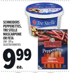 Metro SCHNEIDERS PEPPERETTES, TRE STELLE MASCARPONE OR FETA offer