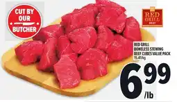 Metro RED GRILL BONELESS STEWING BEEF CUBES VALUE PACK offer