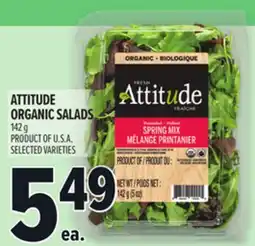 Metro ATTITUDE ORGANIC SALADS offer