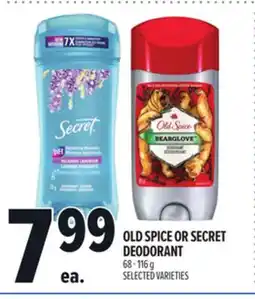 Metro OLD SPICE OR SECRET DEODORANT offer