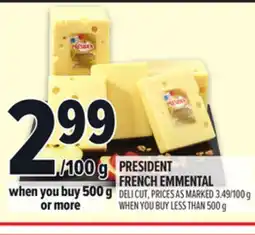 Metro PRESIDENT FRENCH EMMENTAL offer