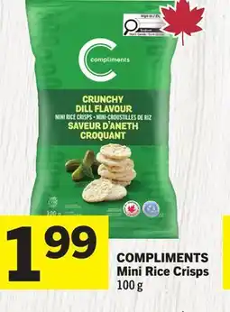 Foodland COMPLIMENTS Mini Rice Crisps offer