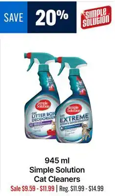 Ren’s Pets Depot 945 ml Simple Solution Cat Cleaners offer