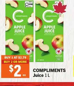 Foodland COMPLIMENTS Juice offer