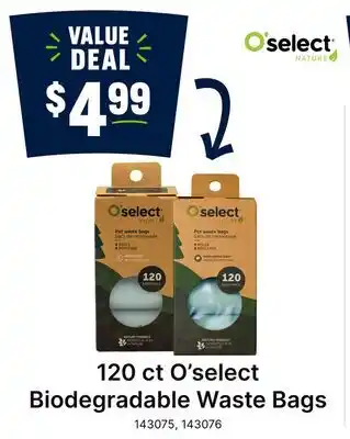 Ren’s Pets Depot 120 ct O'select Biodegradable Waste Bags offer