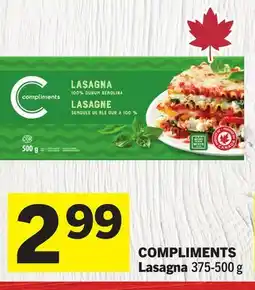 Foodland COMPLIMENTS Lasagna offer