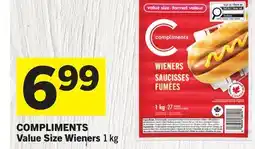 Foodland COMPLIMENTS Value Size Wieners offer